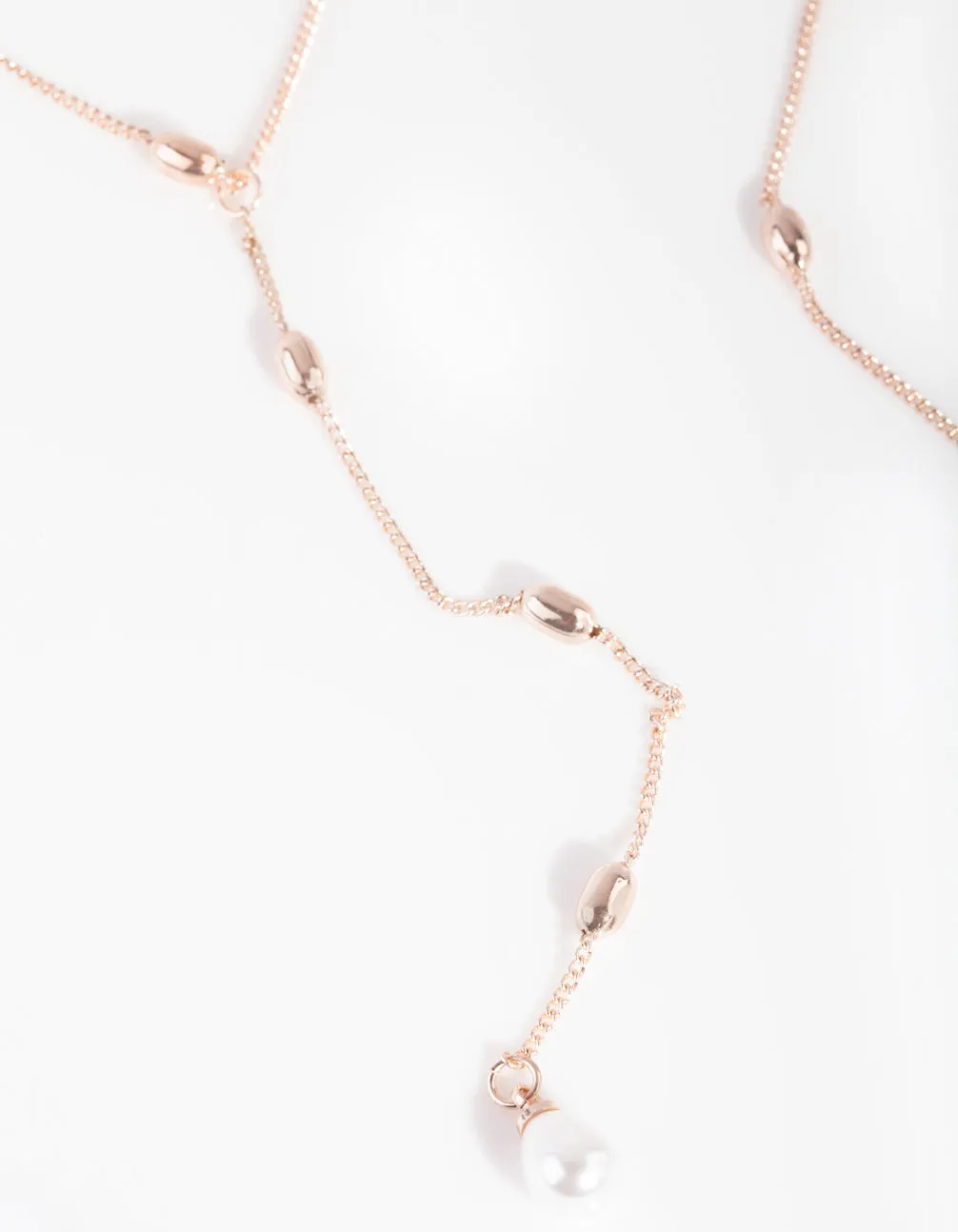 Rose Gold Mini Pearl Choker & Y-Necklace Pack