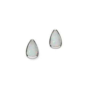 Sahara Sunset Silver Earrings SE386 White Opal