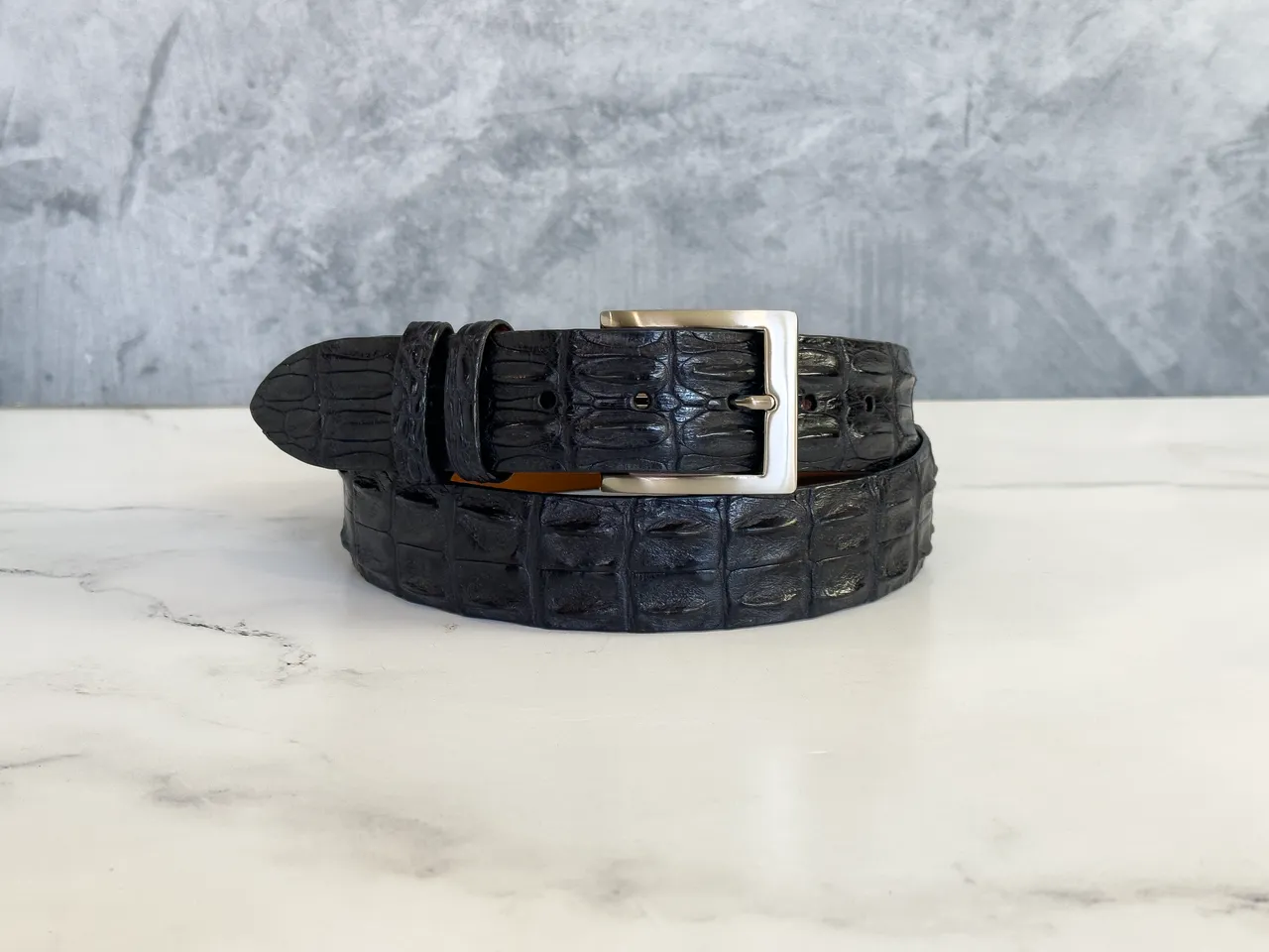 Saltwater Crocodile Belt: Black