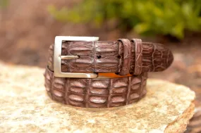 Saltwater Crocodile Belt: Brown