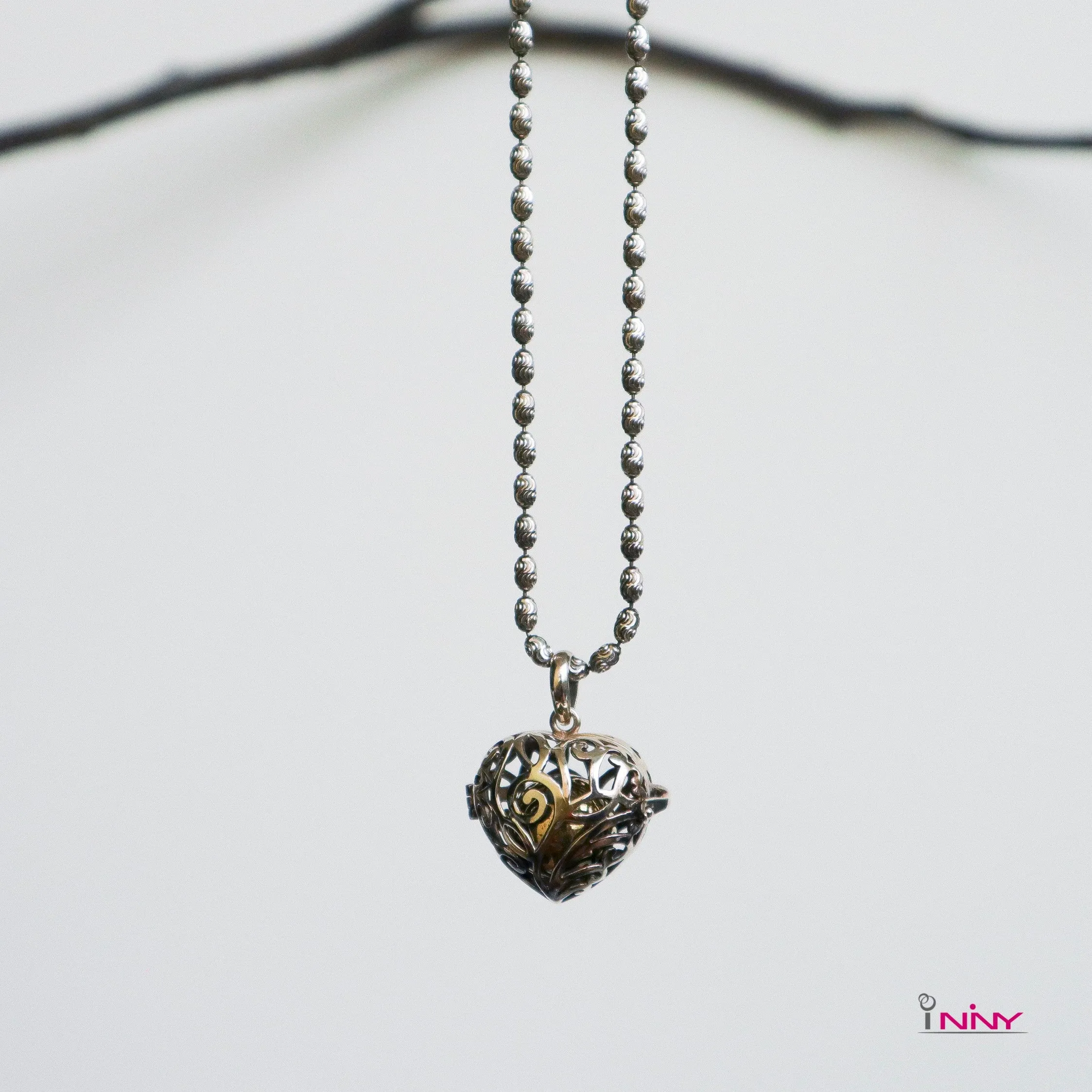 Silver 925 Heart Locket Ball