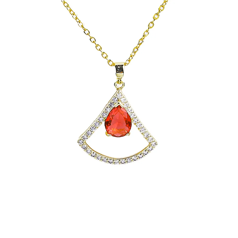 Sparkling Zircon Gem Necklace  - Fluffy