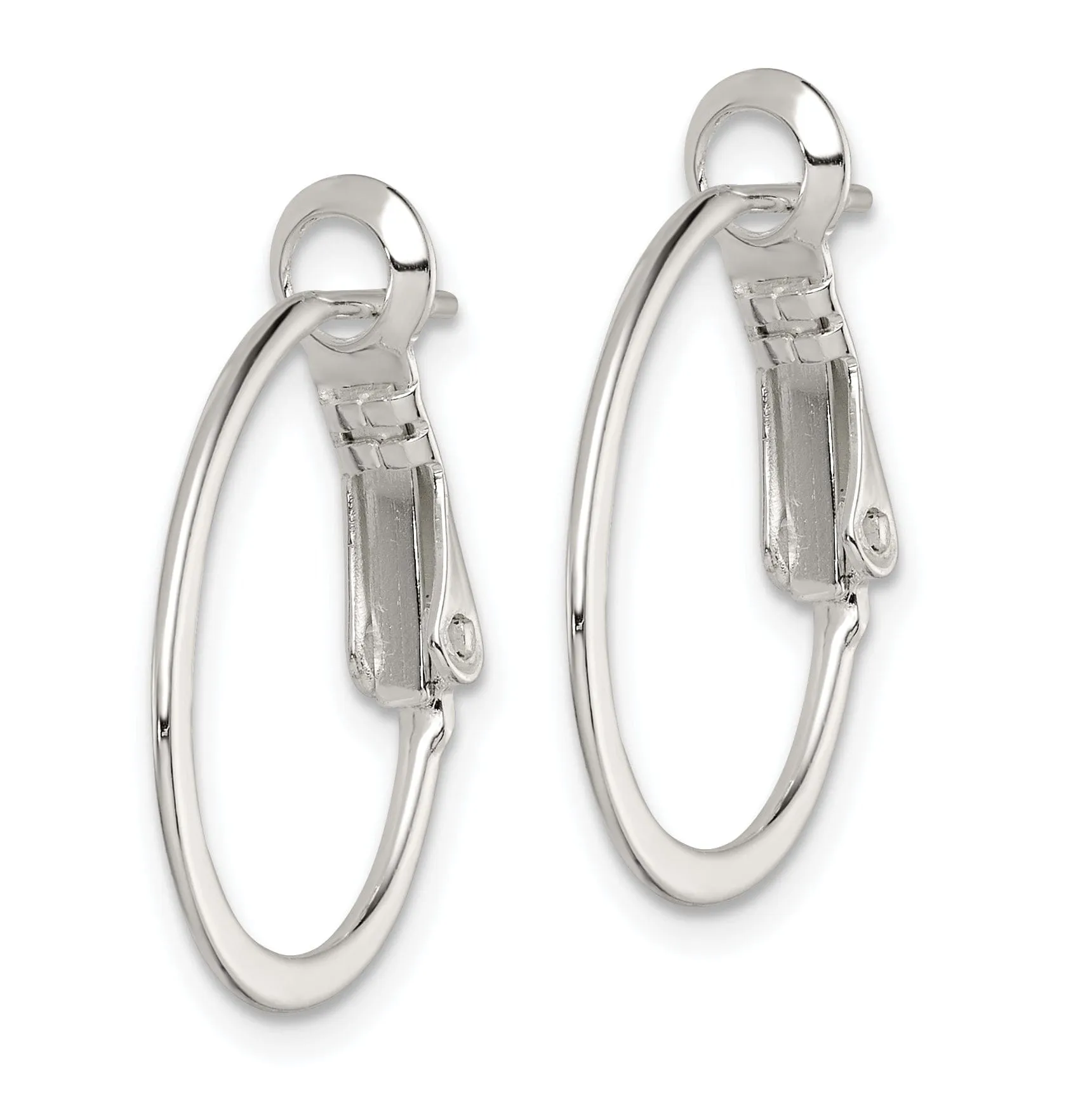 Sterling Silver Hoop Clip Back Earrings