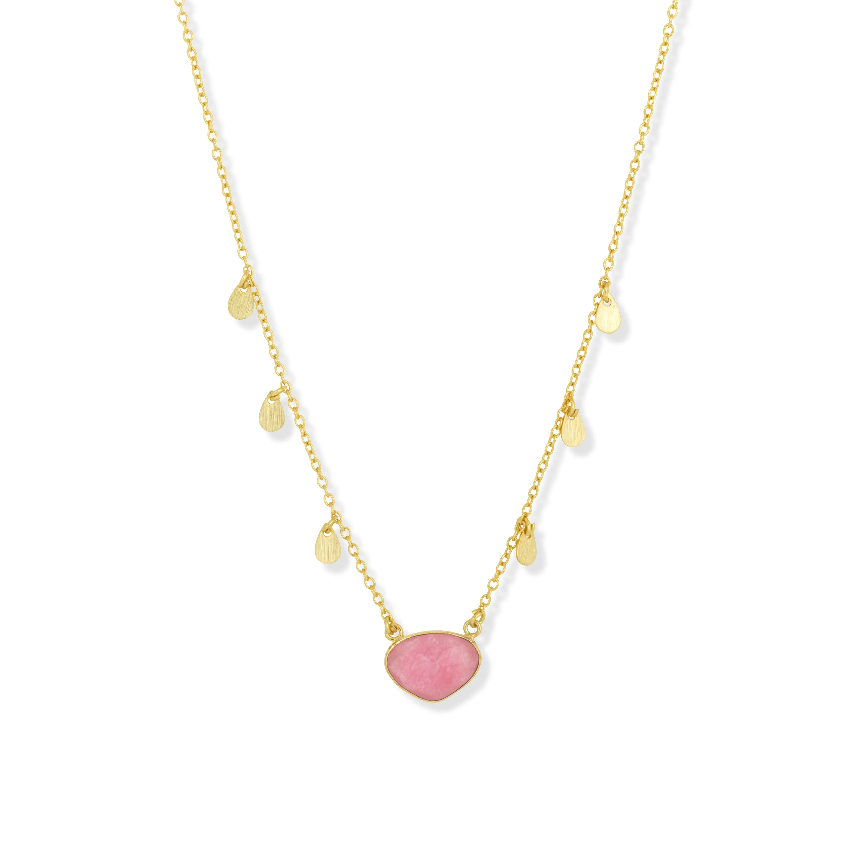 Summer Necklace Pink Jade