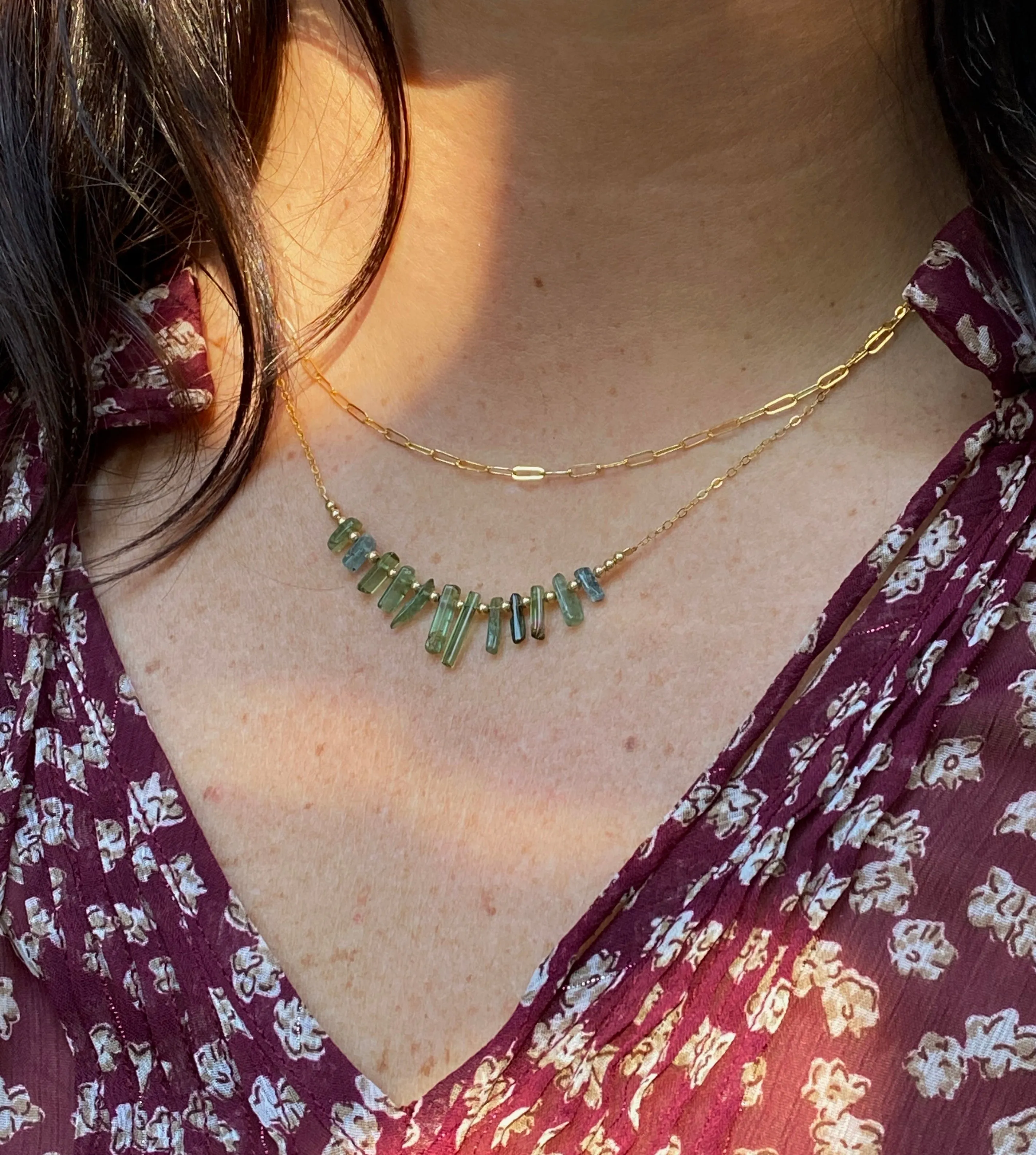 Terra Necklace ~ Green Tourmaline