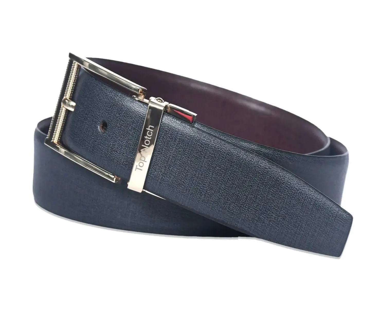 Top Notch Leather Belt for Men Colour - Black / Brown Reversible Italian Belt (SKU TP0020)