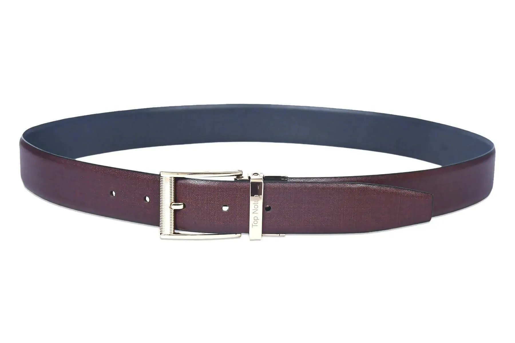 Top Notch Leather Belt for Men Colour - Black / Brown Reversible Italian Belt (SKU TP0020)