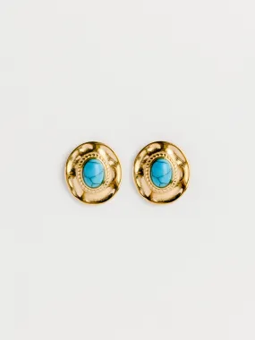 Turquoise Oval Studs