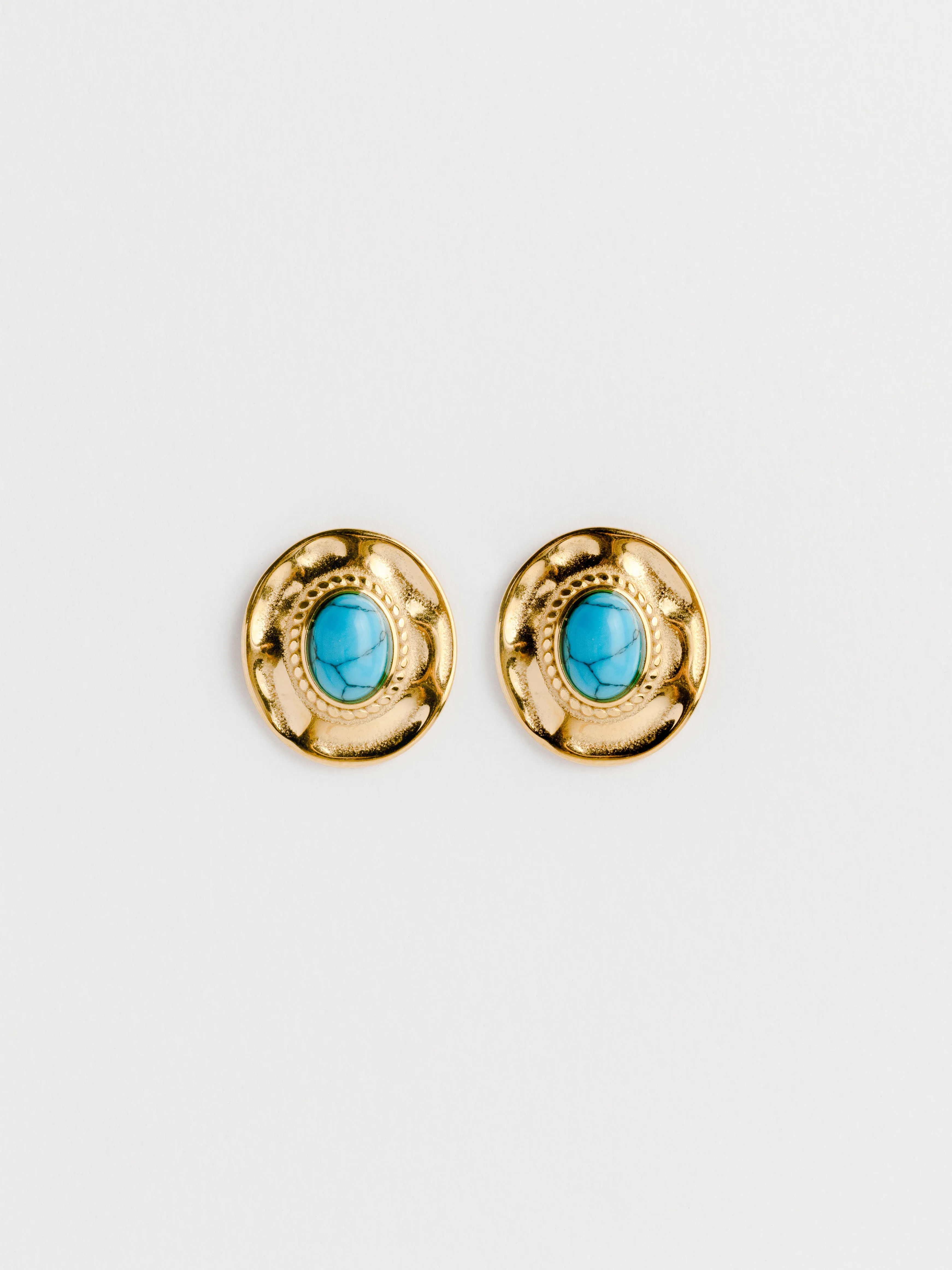 Turquoise Oval Studs