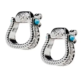 Western Stirrup Earrings Sterling