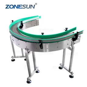 ZONESUN ZS-CBU150 Automation 90 Degree Turning Conveyor Turn Corner Curved Camber Conveying Belt